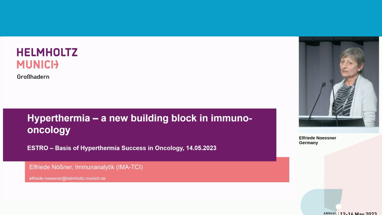 ESTRO 2023 Lunch Symposium: Elfriede Nössner